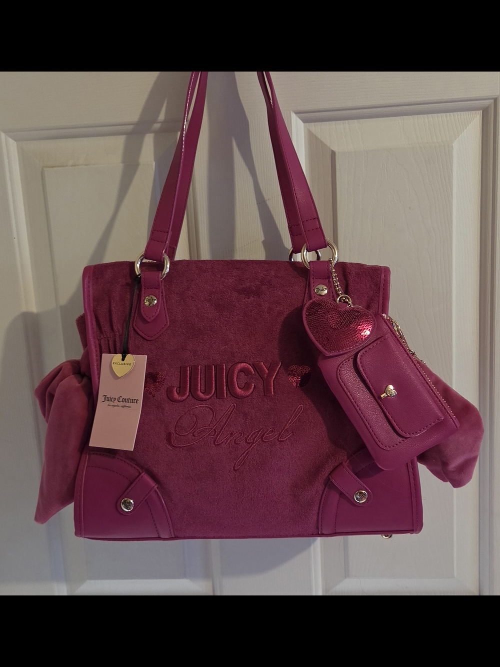 Juicy Couture Angel Tote Raspberry Tart NWT